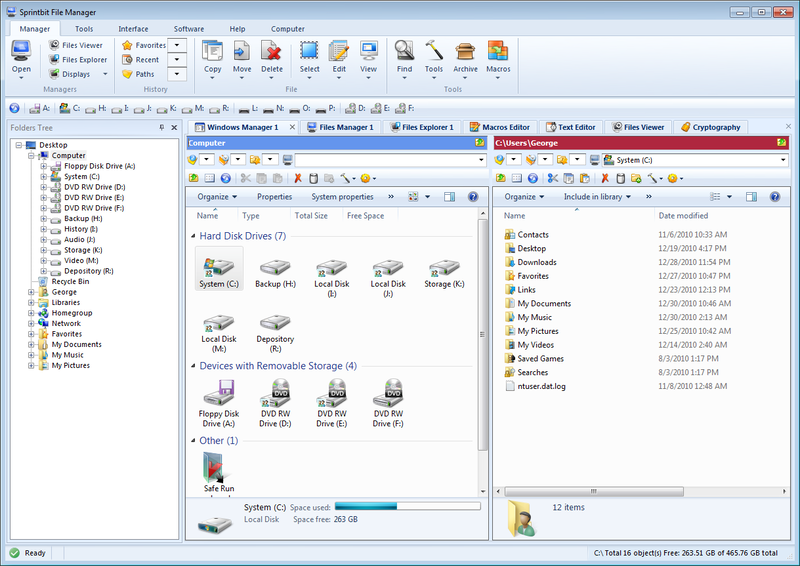 Sprintbit File Manager Screenshot
